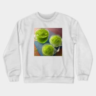 Matcha Tea Time Cup Herbs Crewneck Sweatshirt